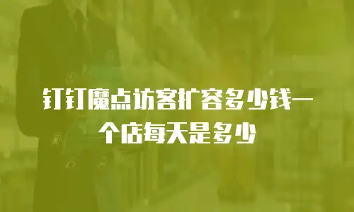 钉钉魔点访客扩容多少钱一个店每天是多少