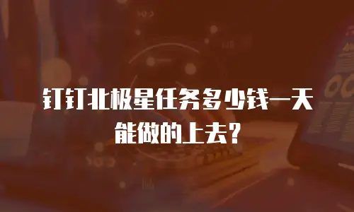 钉钉北极星任务多少钱一天能做的上去？
