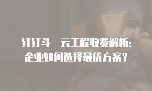 钉钉斗栱云工程收费解析：企业如何选择最优方案？
