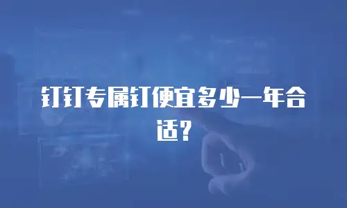 钉钉专属钉便宜多少一年合适？