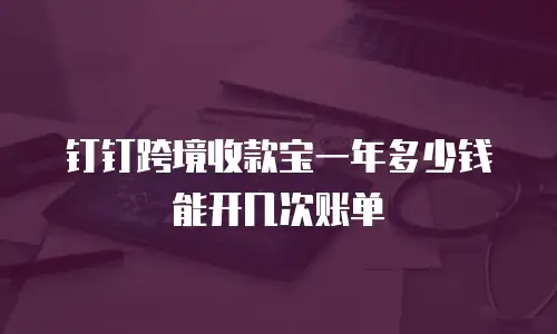 钉钉跨境收款宝一年多少钱能开几次账单
