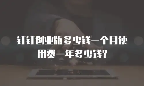钉钉创业版多少钱一个月使用费一年多少钱？