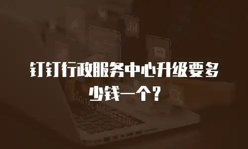 钉钉行政服务中心升级要多少钱一个？