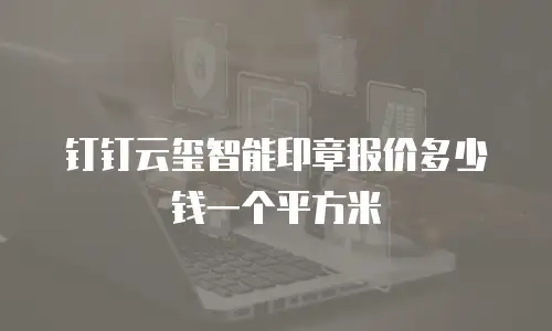 钉钉云玺智能印章报价多少钱一个平方米