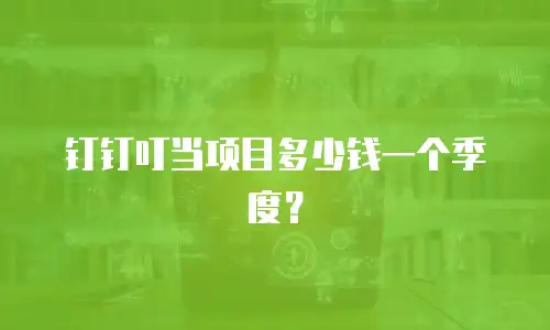 钉钉叮当项目多少钱一个季度？