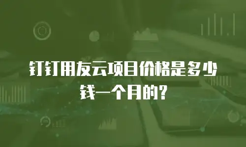 钉钉用友云项目价格是多少钱一个月的？