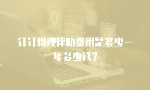 钉钉得理律助费用是多少一年多少钱？