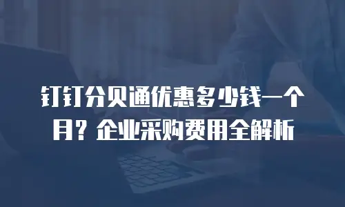 钉钉分贝通优惠多少钱一个月？企业采购费用全解析