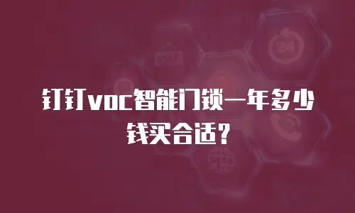 钉钉voc智能门锁一年多少钱买合适？