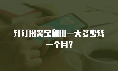 钉钉报餐宝租用一天多少钱一个月？
