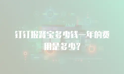 钉钉报餐宝多少钱一年的费用是多少？