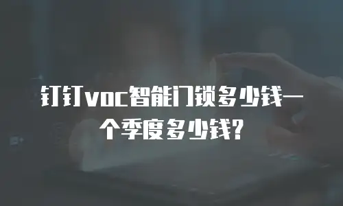 钉钉voc智能门锁多少钱一个季度多少钱？
