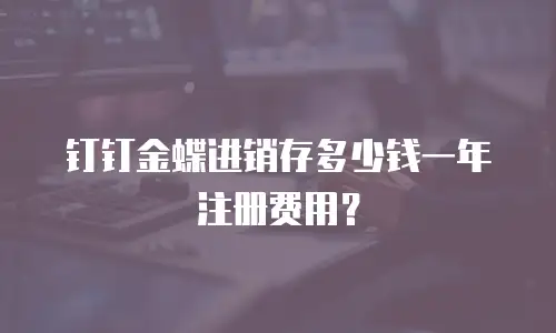 钉钉金蝶进销存多少钱一年注册费用？
