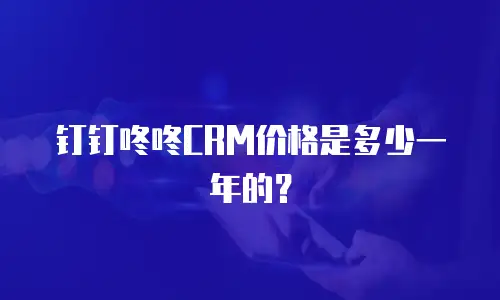 钉钉咚咚CRM价格是多少一年的？