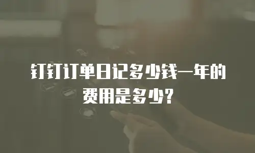 钉钉订单日记多少钱一年的费用是多少？