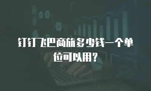 钉钉飞巴商旅多少钱一个单位可以用？