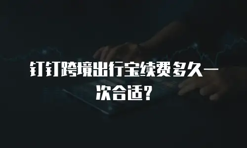 钉钉跨境出行宝续费多久一次合适？