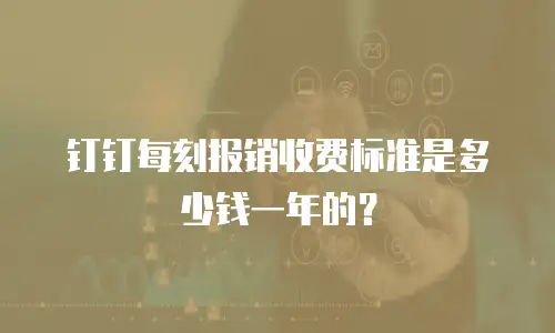 钉钉每刻报销收费标准是多少钱一年的？