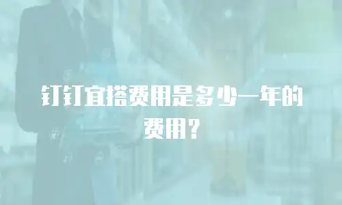 钉钉宜搭费用是多少一年的费用？