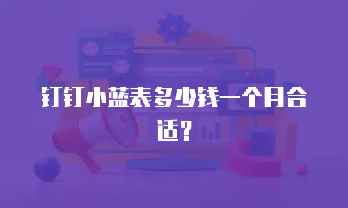 钉钉小蓝表多少钱一个月合适？