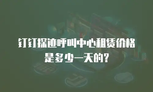 钉钉探迹呼叫中心租赁价格是多少一天的？