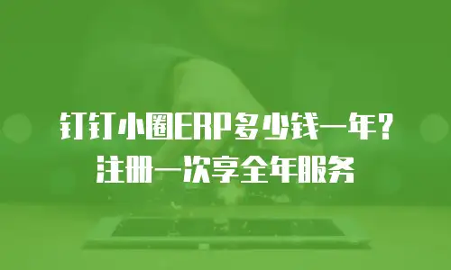 钉钉小圈ERP多少钱一年？注册一次享全年服务
