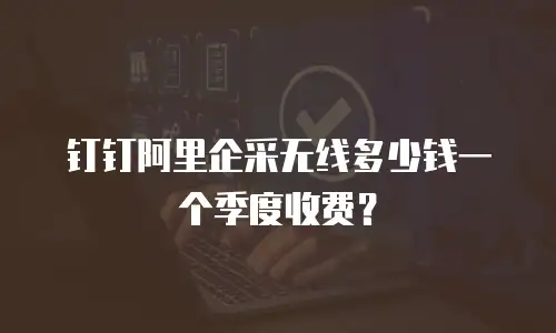 钉钉阿里企采无线多少钱一个季度收费？
