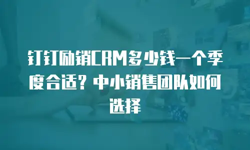 钉钉励销CRM多少钱一个季度合适？中小销售团队如何选择