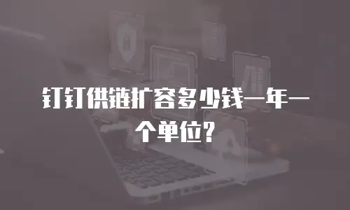 钉钉供链扩容多少钱一年一个单位？