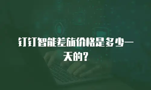 钉钉智能差旅价格是多少一天的？