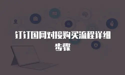 钉钉国网对接购买流程详细步骤