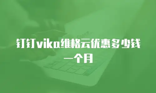 钉钉vika维格云优惠多少钱一个月