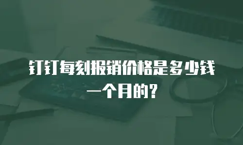 钉钉每刻报销价格是多少钱一个月的？