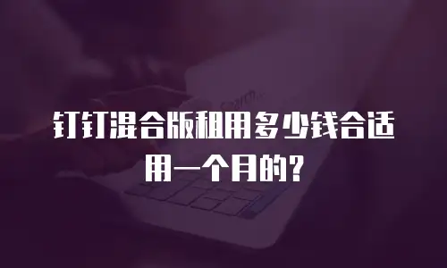 钉钉混合版租用多少钱合适用一个月的？