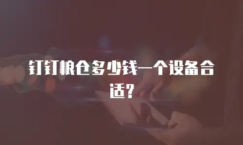 钉钉粮仓多少钱一个设备合适？
