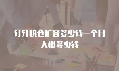 钉钉粮仓扩容多少钱一个月 大概多少钱