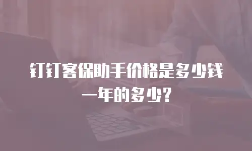 钉钉客保助手价格是多少钱一年的多少？