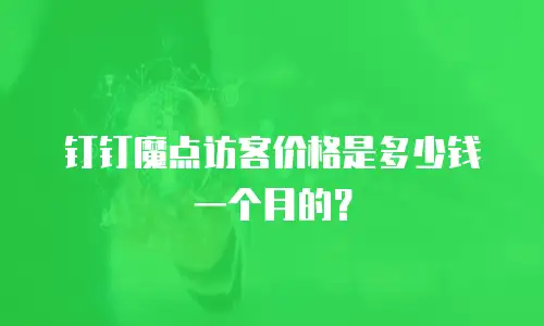 钉钉魔点访客价格是多少钱一个月的？