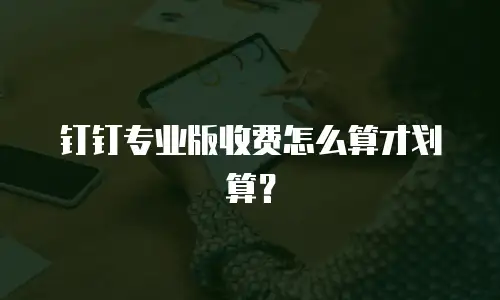 钉钉专业版收费怎么算才划算？