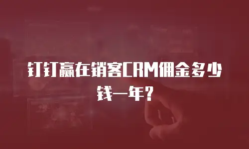 钉钉赢在销客CRM佣金多少钱一年？