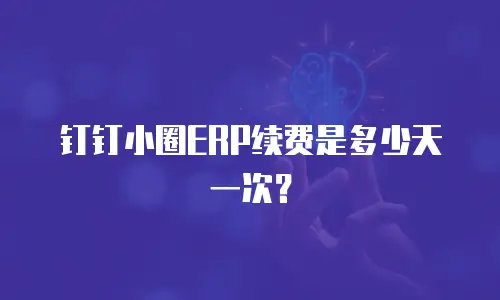 钉钉小圈ERP续费是多少天一次？