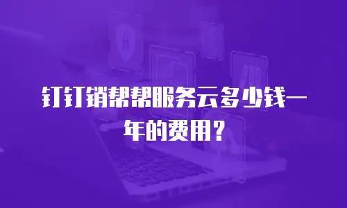 钉钉销帮帮服务云多少钱一年的费用？