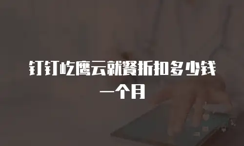 钉钉屹鹰云就餐折扣多少钱一个月
