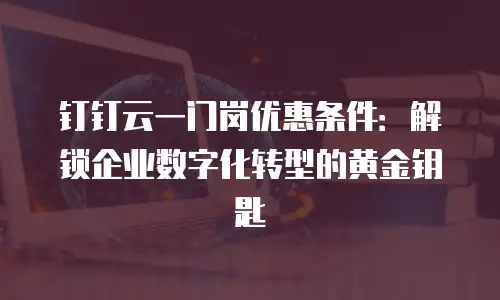 钉钉云一门岗优惠条件：解锁企业数字化转型的黄金钥匙