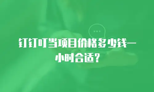 钉钉叮当项目价格多少钱一小时合适？