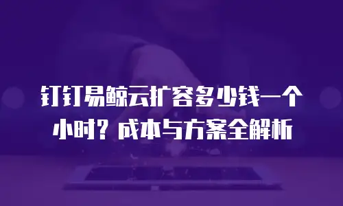 钉钉易鲸云扩容多少钱一个小时？成本与方案全解析
