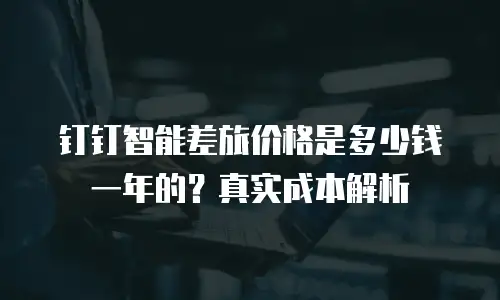 钉钉智能差旅价格是多少钱一年的？真实成本解析