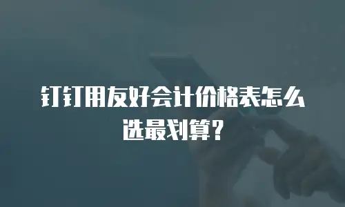 钉钉用友好会计价格表怎么选最划算？