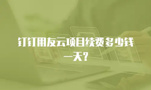钉钉用友云项目续费多少钱一天？