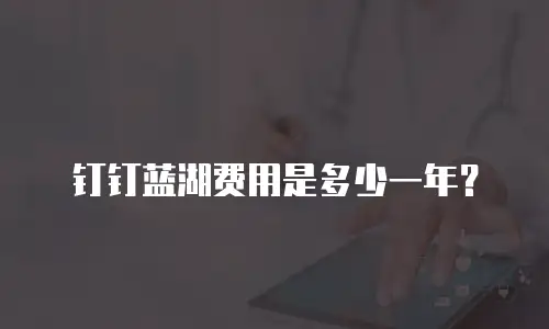 钉钉蓝湖费用是多少一年？
